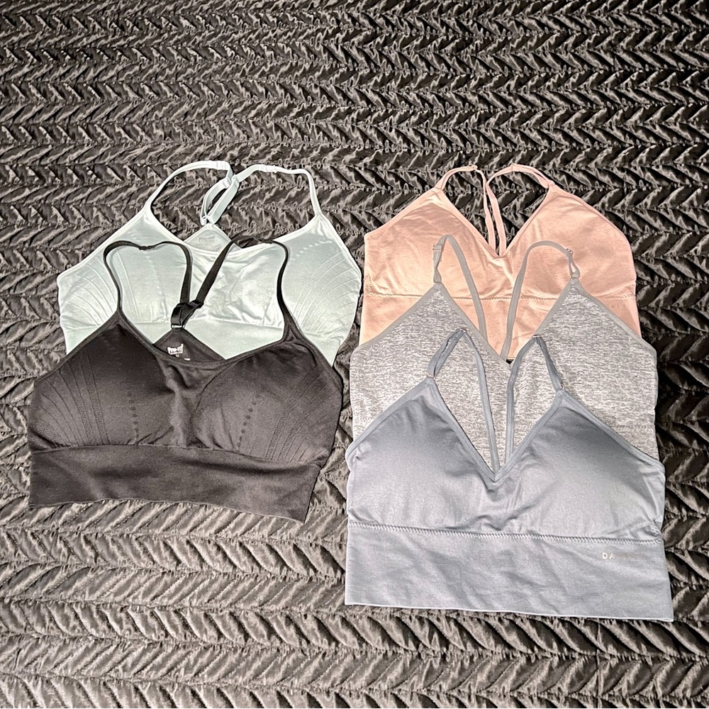 NWOT Danskin Bralette Bundle, Size M, Pro-Fit, Padded Sports Bra Lot